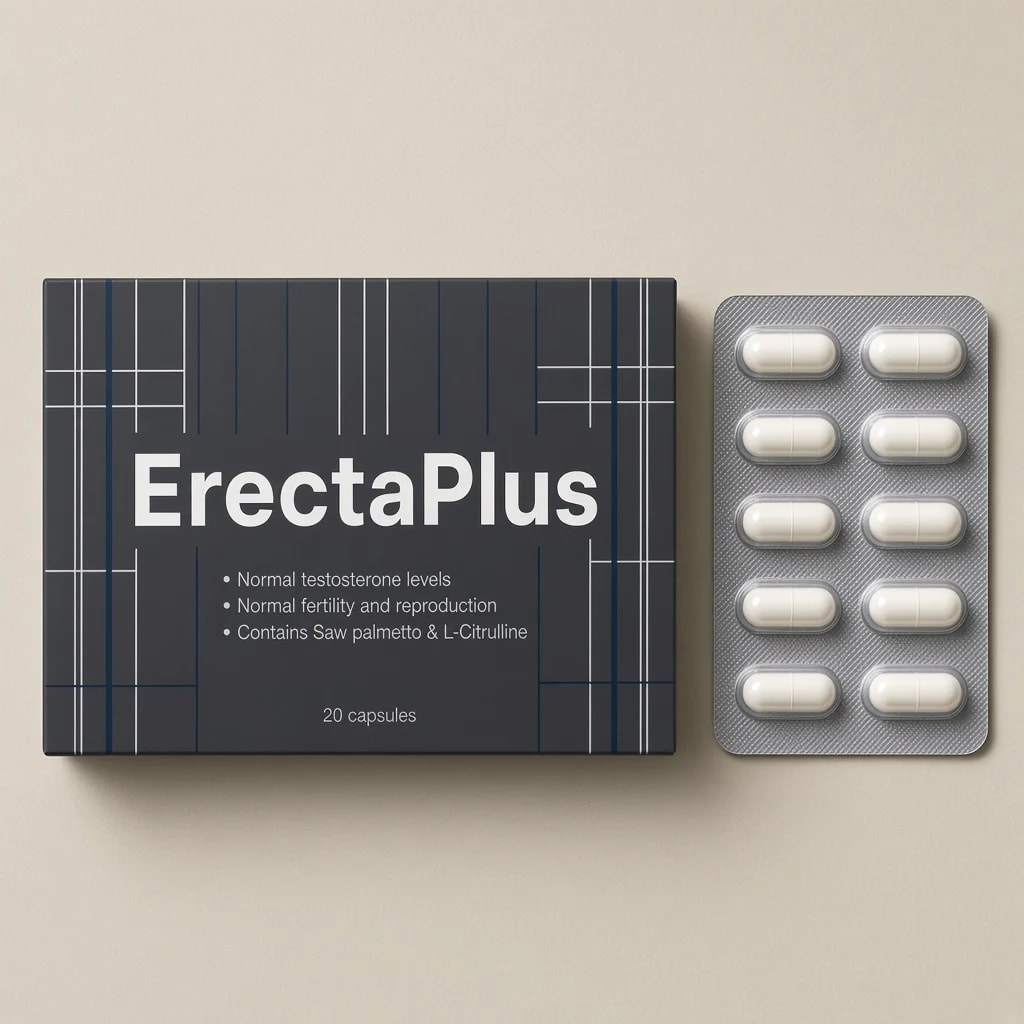 ErectaPlus — упаковка на нейтральном фоне
